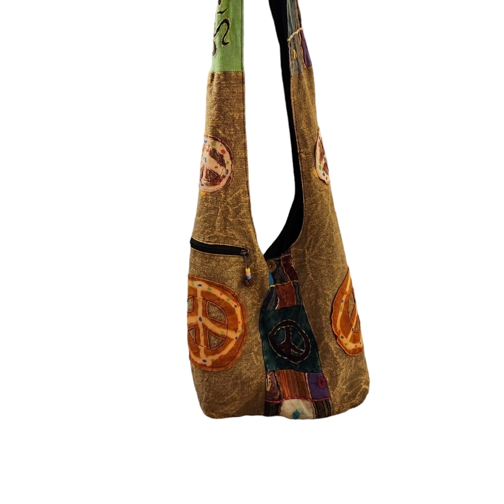 Vintage hippie crossbody hobo bag